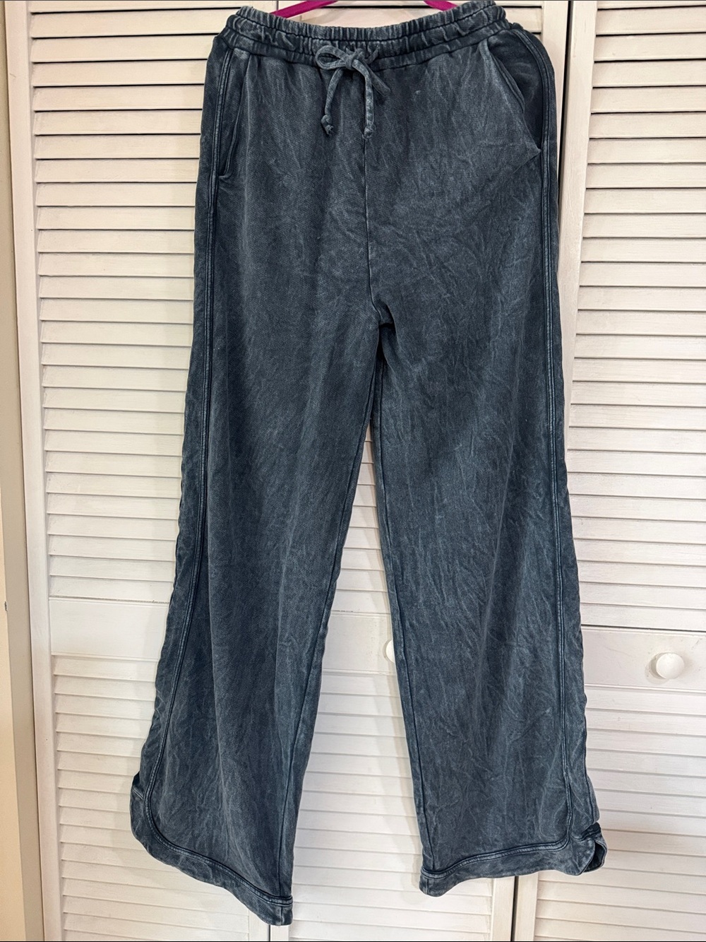 Three bird nest Tall girl friendly Black Drawstring Lounge Pants so Comfy sz M